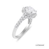 14K White Gold Halo-Style Engagement Ring (4.20g)